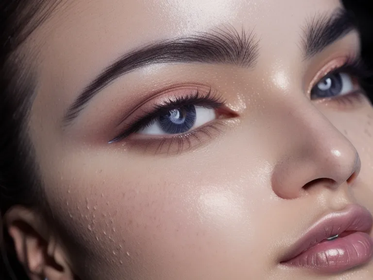 Resultado natural de cejas efecto polvo en piel grasa tras la cicatrización.