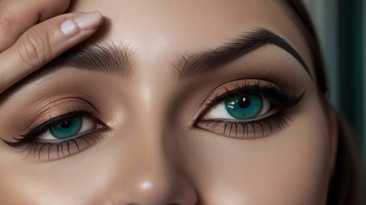 Micropigmentación de cejas técnica de polvo en piel sensible sin irritación, resultado natural